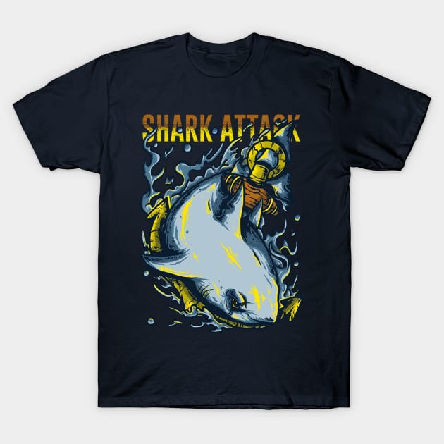 Shark Attack T-Shirt by alxmd